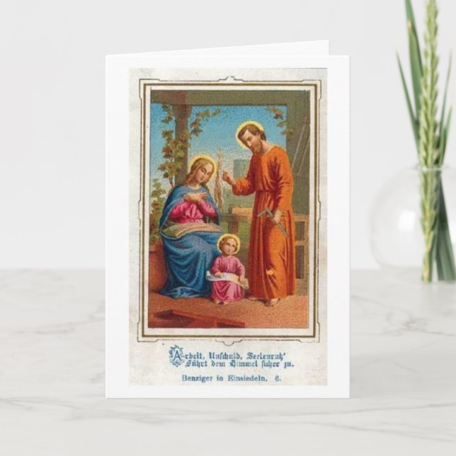 Julkort för heligans familj helgkort (Framsida)