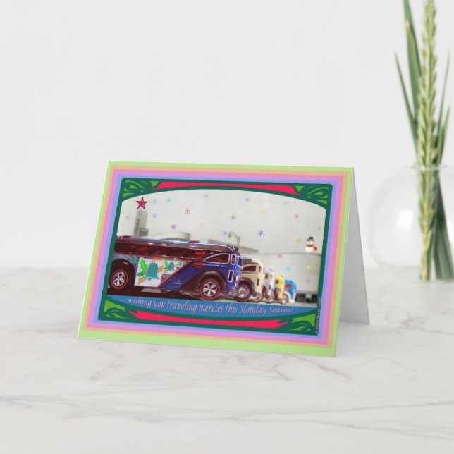 Julkort för hetthjulSurfin'S'Cool buss Helgkort (Framsida)