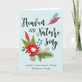 Julkort för himmel- och natursjunga | helgkort