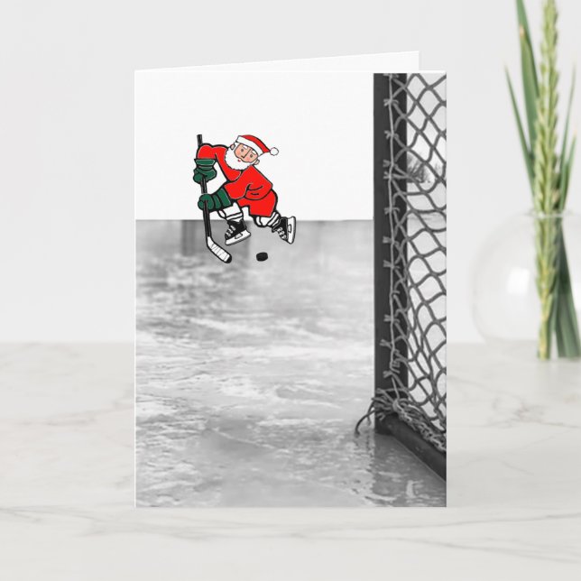Julkort för hockey helgkort (Framsida)