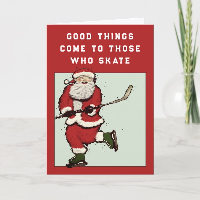 Julkort för hockey helgkort (Framsida)