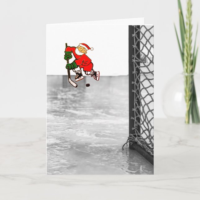 Julkort för hockey helgkort (Framsida)