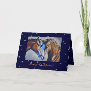 Julkort för Horse Lovers. Helgkort