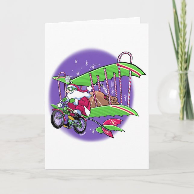 Julkort för jultomcykel helgkort (Framsida)