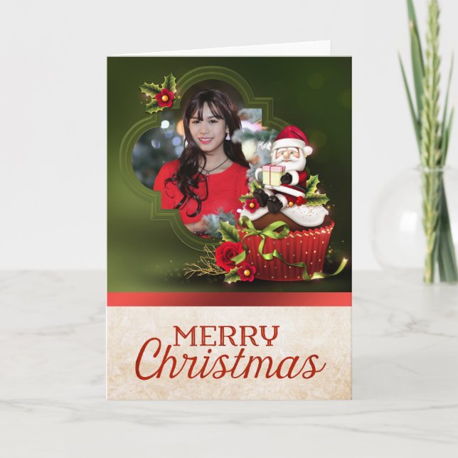 Julkort för jultomten helgkort (Framsida)