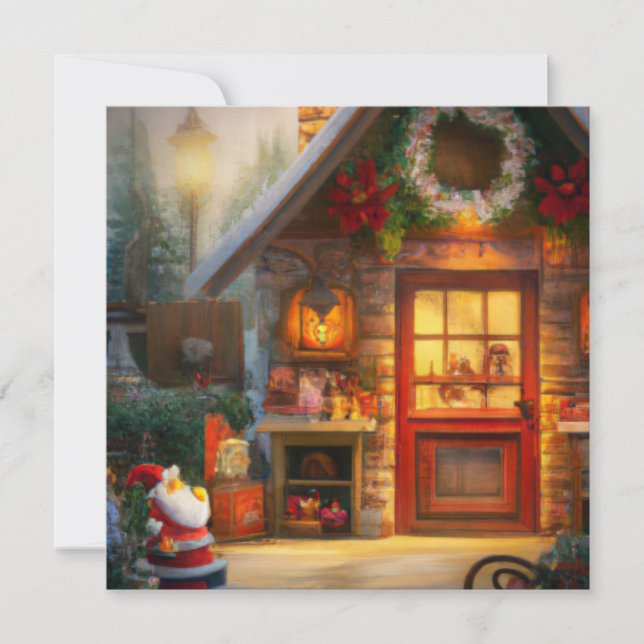 Julkort för jultomtens verkstad (Framsida)