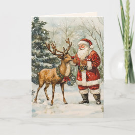 Julkort för jultomtens Vintage, Tack Helgkort