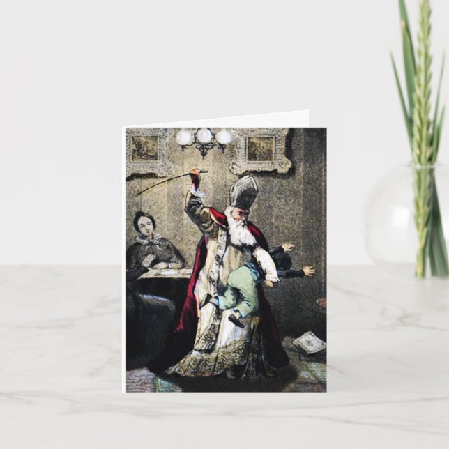 julkort för jultomtetid helgkort (Framsida)