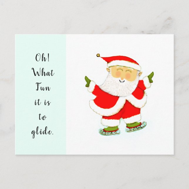 julkort för konståkning helg vykort (Framsida)