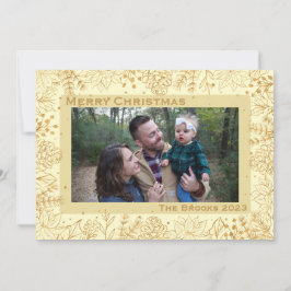 Julkort för kräm och Guld