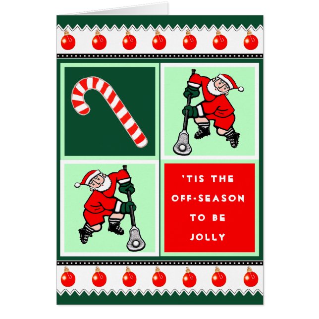 Julkort för Lacrosse-teamet Hälsningskort (Framsidan)