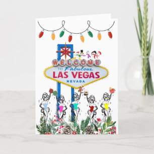 Julkort för Las Vegas Showtjejer Tack Kort