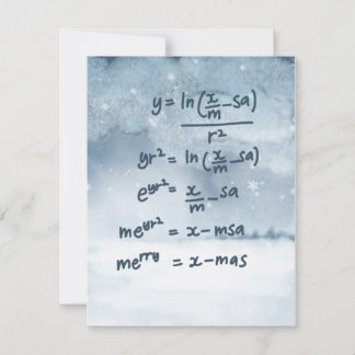 Julkort för matematiker (snöscen)