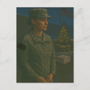 Julkort för militära kvinnor med hedersomnämnande helg vykort