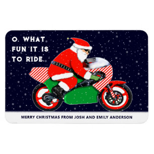 Julkort för motorcykel motorcyklist magnet