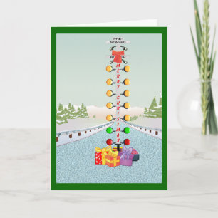 Julkort för motorhuvud helgkort