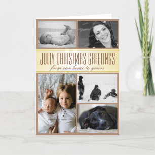 Julkort för multifoto-Anpassningsbarnas familj Helgkort