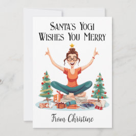 Julkort för personlig Yoga-instruktör