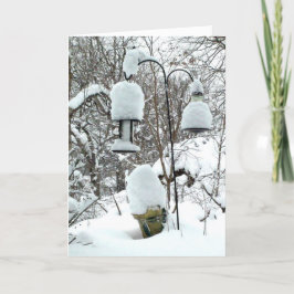 Julkort för personligWisconsin Wintry snö Helgkort