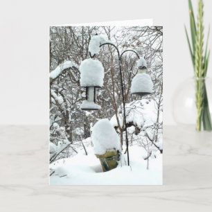 Julkort för personligWisconsin Wintry snö Helgkort
