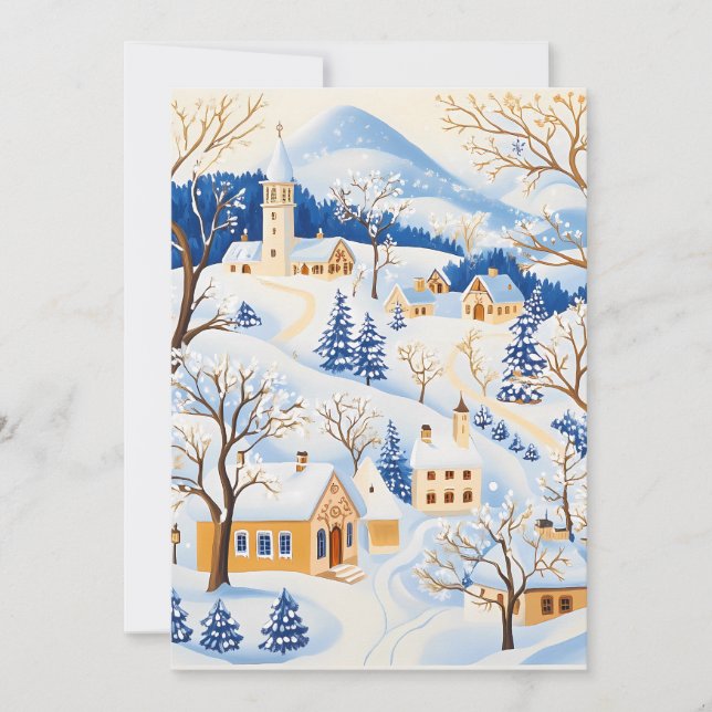 Julkort för Picturesque Mountain Village (Framsida)