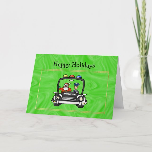 Julkort för polisbil kort (Framsida)