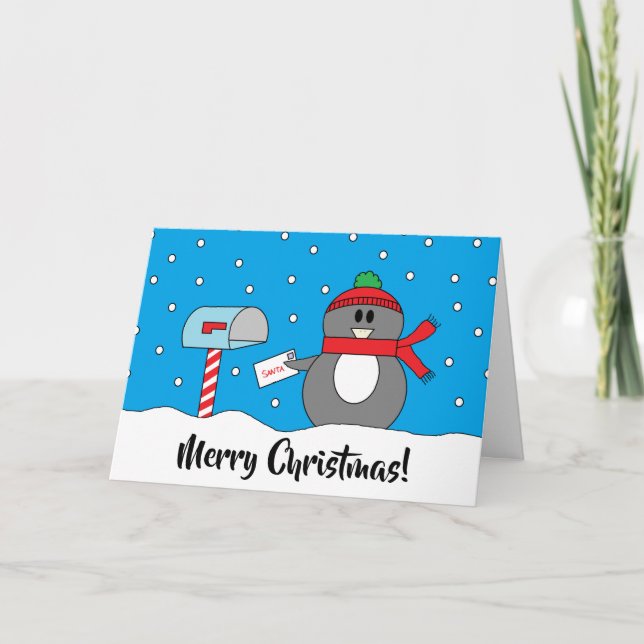 Julkort för postlåda, Penguin Helgkort (Framsida)