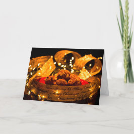 Julkort för recept för pumpakryddamuffin helgkort