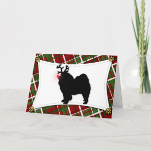Julkort för ren för ChowChow Helgkort