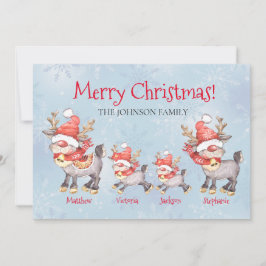 Julkort för renfamiljens Personlig