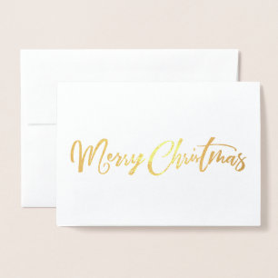 Julkort för riktig olja Guld God jul Folierat Kort