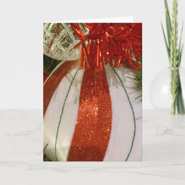 Julkort för röd och vit Lökar Helgkort (Framsida)
