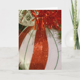 Julkort för röd och vit Lökar Helgkort