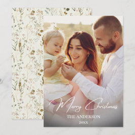 Julkort för Rustik familj | Fotokollage