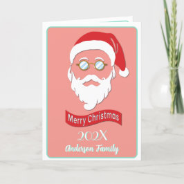 Julkort för Santa Hipster stil Tack Kort