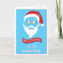 Julkort för Santa Hipster stil