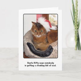 julkort för Santa Kattunge Helgkort