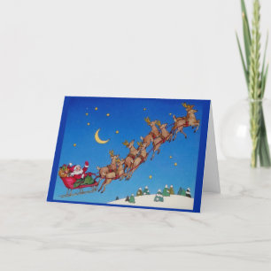 Julkort för Santa renpersonlig Helgkort