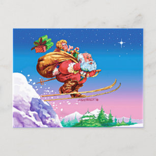 julkort för Santa Ski Helg Vykort