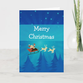 Julkort för Santa vinterplats Helgkort