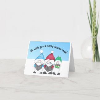 Julkort för singel gnomes helgkort