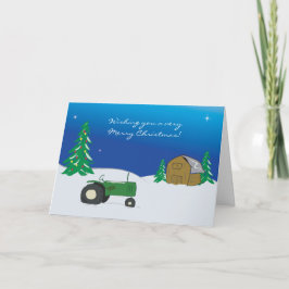 Julkort för skådespelare: Winter Barn Scene Helgkort