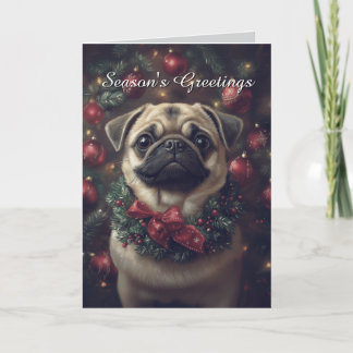 Julkort för skräppost (Pug Hund) Kort