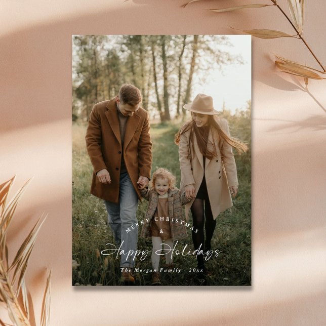 Julkort för skriptfamiljen Glad helg (Skapare uppladdad)