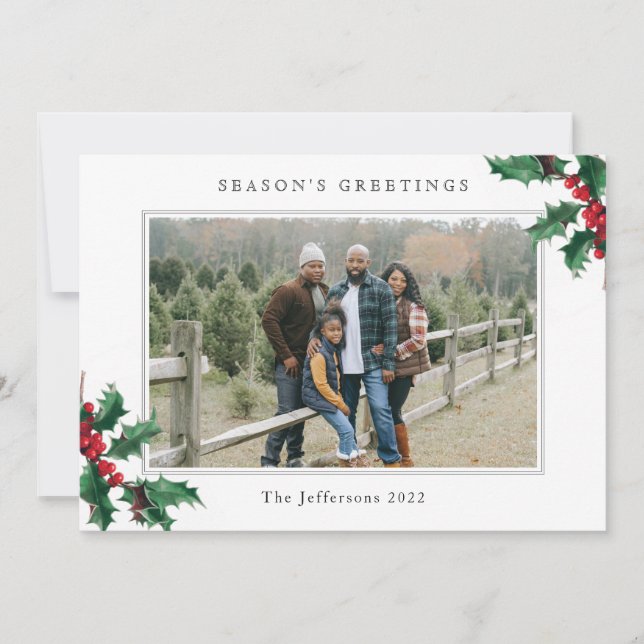 Julkort för sommartid, vit Anpassningsbar (Framsida)