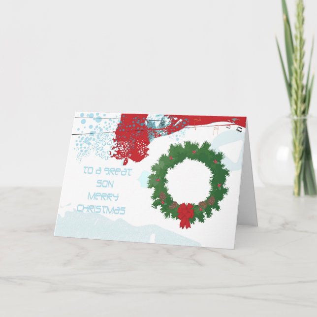 Julkort för son helgkort (Framsida)