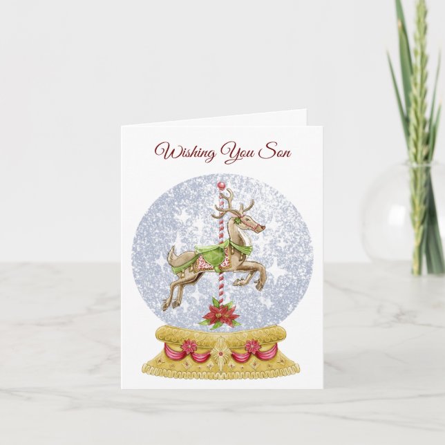 Julkort för son och familj helgkort (Framsida)