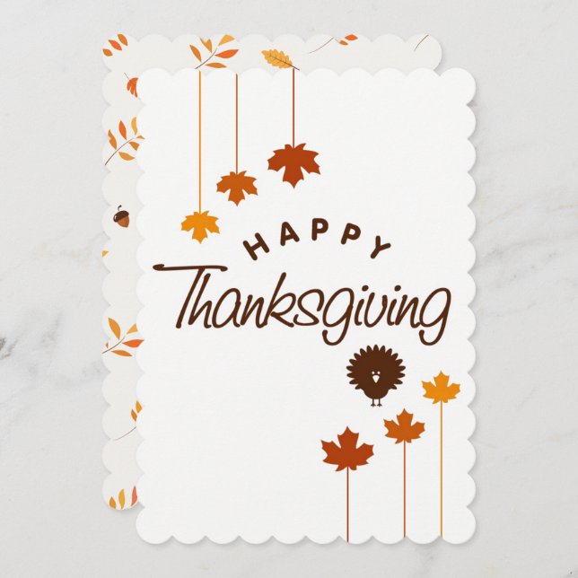 Julkort för Thanksgiving (Fram/baksida)