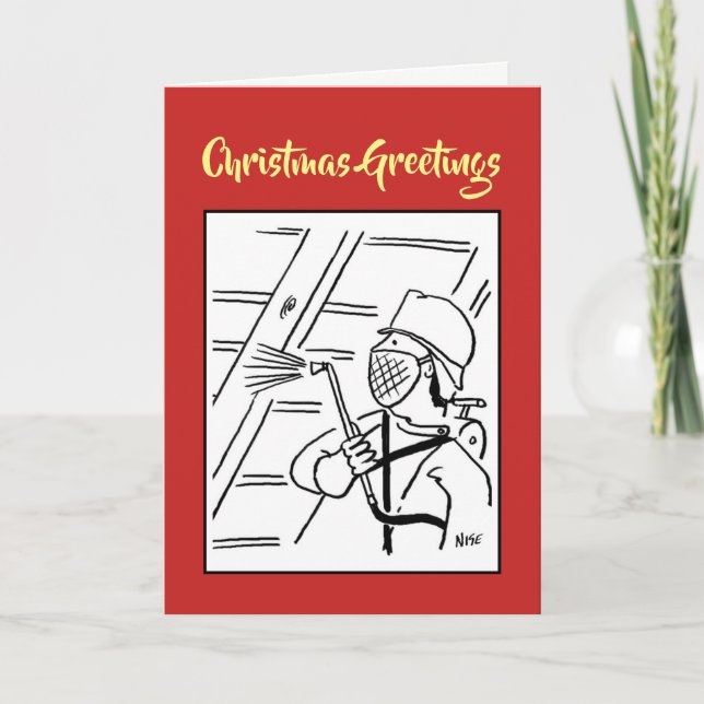 Julkort för timmerbehandling helgkort (Framsida)