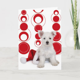 Julkort för Valpen Cute Westist Helgkort
